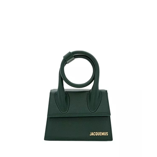 Jacquemus Le Chiquito Noeud Leather Shoulder Bag Green Borsa a tracolla