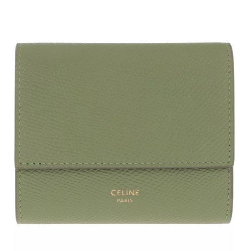 Celine Trifold Wallet Small Leather Light Khaki Tri-Fold Portemonnee