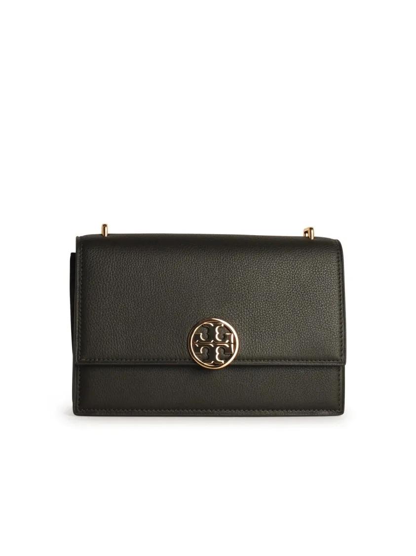 Tory Burch Shopper - Miller%27 Green Leather Crossbody Bag - Gr. unisize - in Grün - für Damen