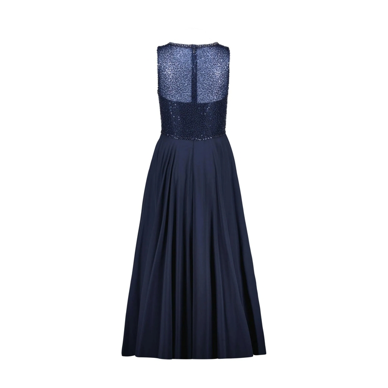 SWING Maxi-jurk Cocktailkleid mit Paillettenbesatz blau(Image 2)