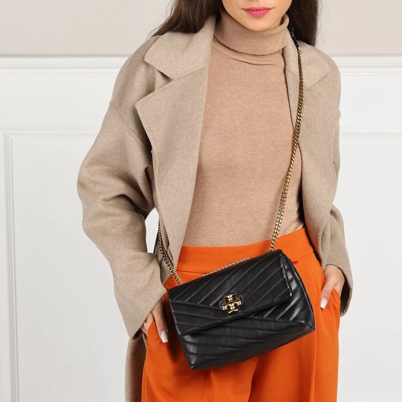 Tory Burch Sac à bandoulière Kira Chevron Small Convertible Shoulder Bag Black(Image 2)