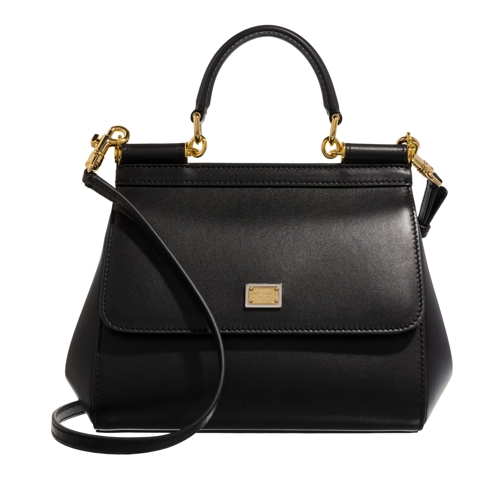 Dolce&Gabbana Small Sicily With Handle Shoulder Strap Nero Satchel