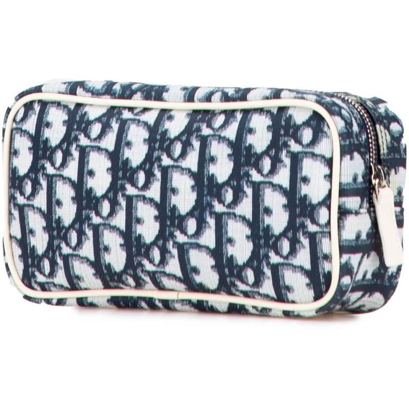 Christian Dior Necessaire Diorissimo Trotter Canvas Cosmetic Pouch blau