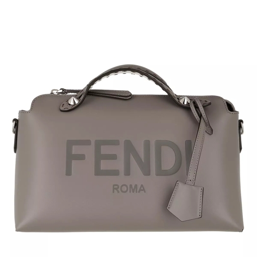 Fendi By The Way Bowling Bag Leather Grey Bowling Bag