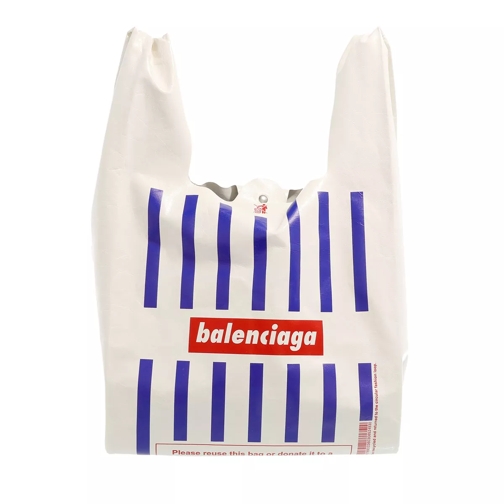Balenciaga Printed Tote Bag White Blue Red Tote