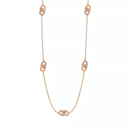 AIGNER Necklace Long Double A Logos W/Swarovski Crt rosegold Långt halsband