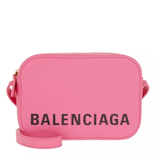 Balenciaga Ville Camera Bag XS Leather Rose Crossbody Bag