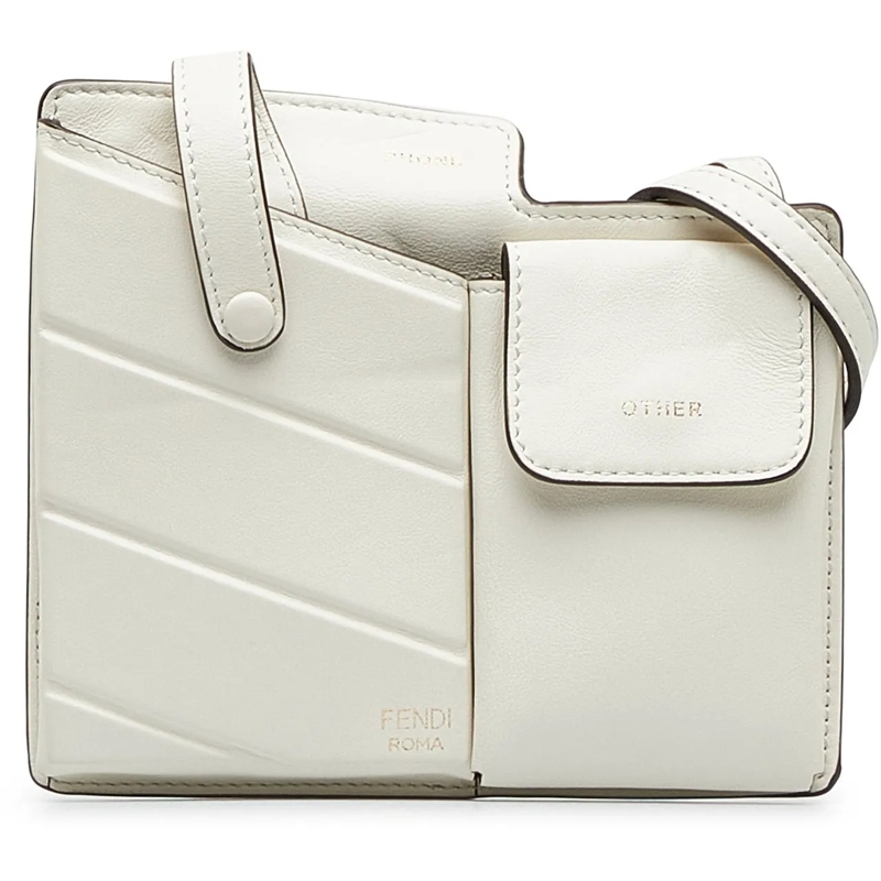 Fendi Schultertasche Bustine Mini Century weiß