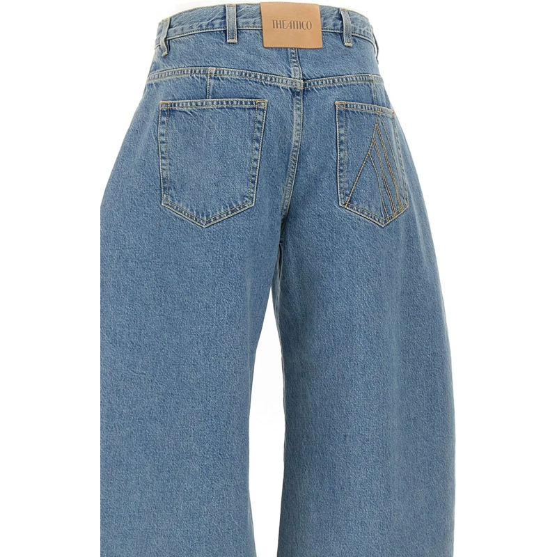 The Attico Boyfriend-Jeans Shorts Blue blau(Image 4)