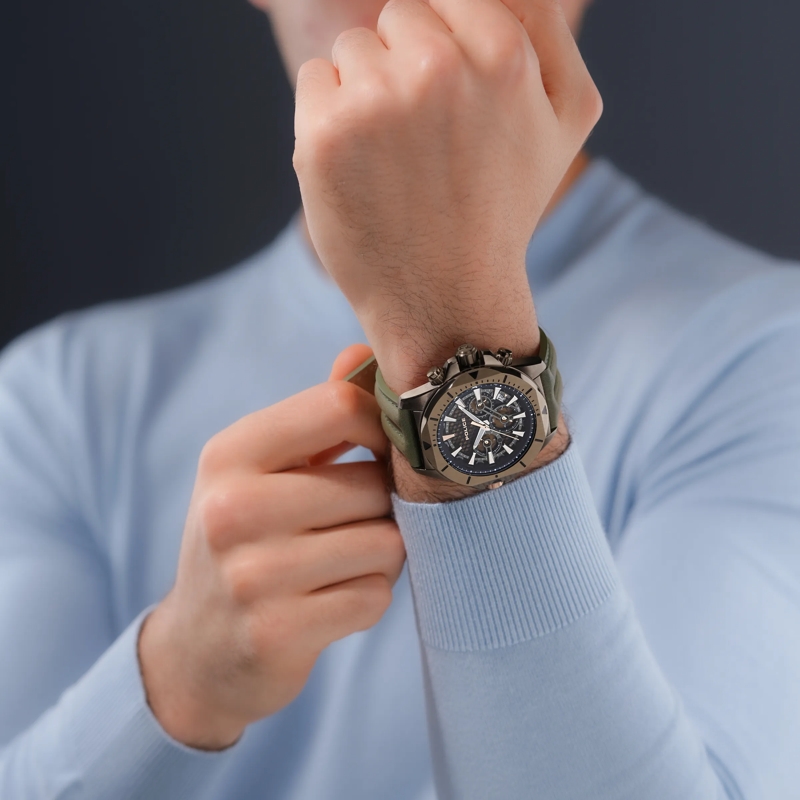 Police Automatikuhr Quarzuhr Electrical braun(Image 5)