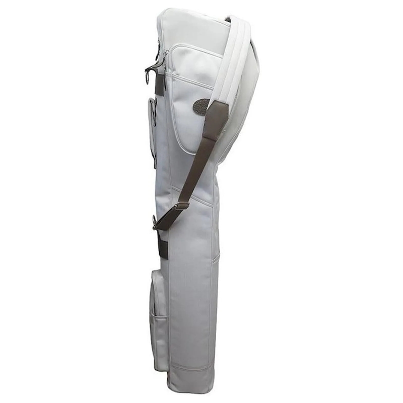 Hermès Weekender NEUE HERMES-GOLFTASCHE AUS ECRU-CHEVRON-CANVAS-SCH weiß