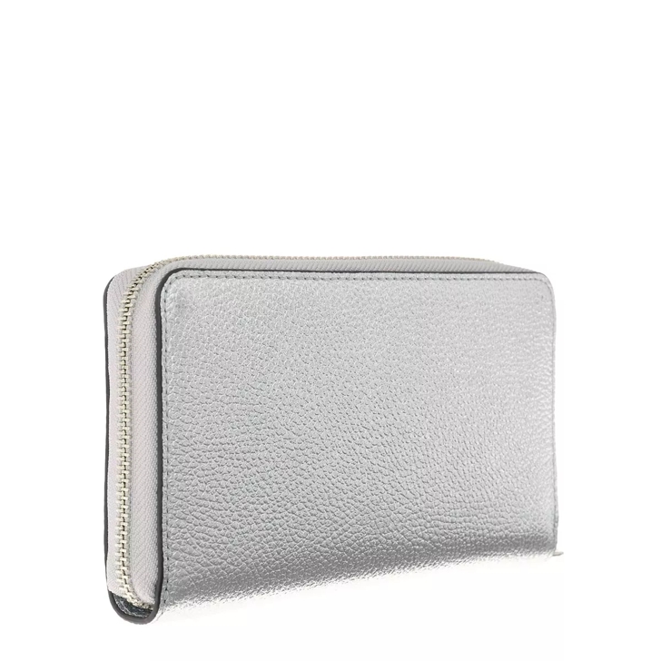 Michael Kors Jet Set Large Flat Multifunction Phone Case Silver