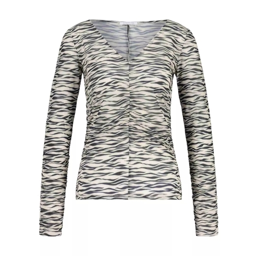 Patrizia Pepe Bluse Maglia im Zebra-Look Braun 