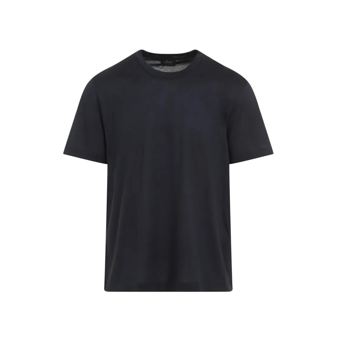 Brioni - Katai Blue Silk T-Shirt - Größe L - blau