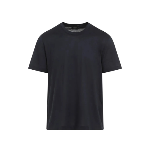 Brioni Katai Blue Silk T-Shirt Blue T-shirts