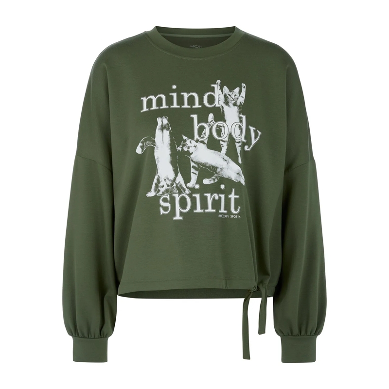 Marc Cain  Sweatshirt mit Print grün
