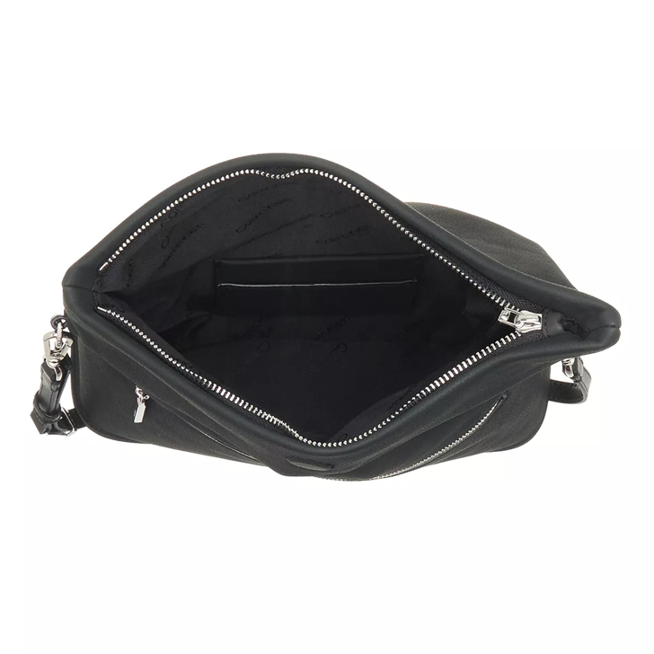 Calvin Klein Ck Fold Shoulder Bag Black Schultertasche