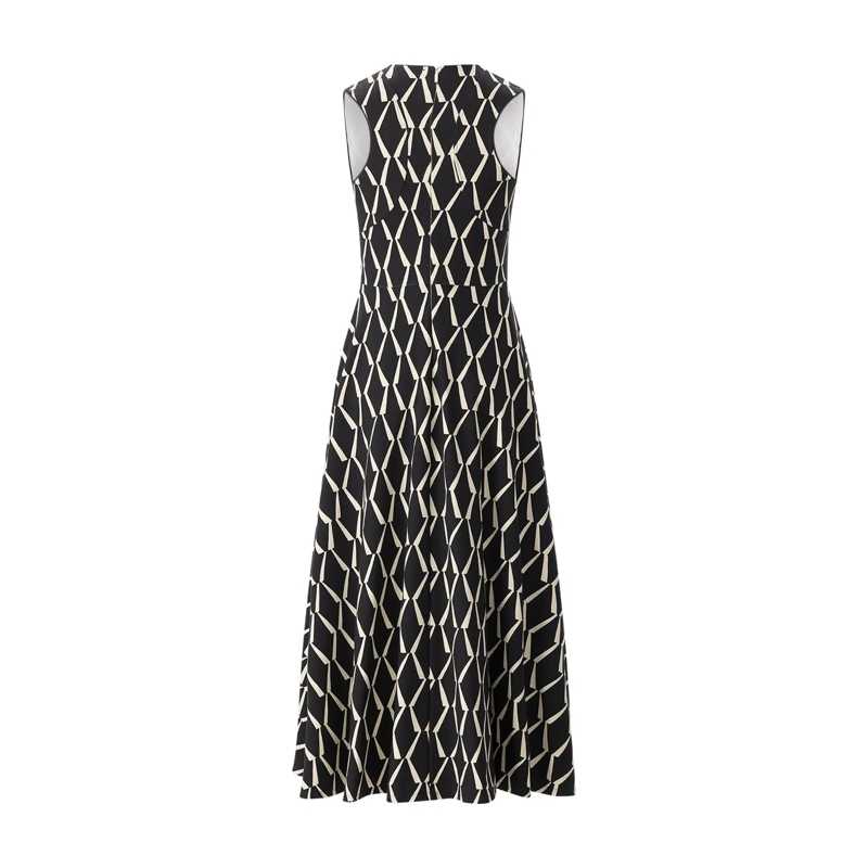 Max Mara Minikleid Midikleid Lampara mit Muster schwarz(Image 2)