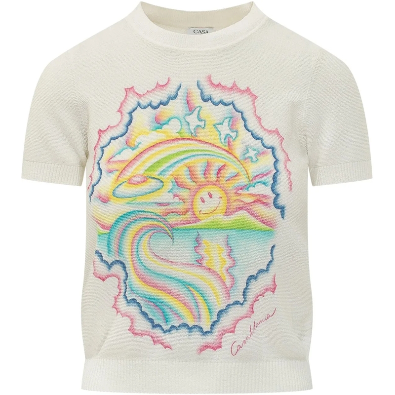 Casablanca  T-Shirt in Maglia weiß