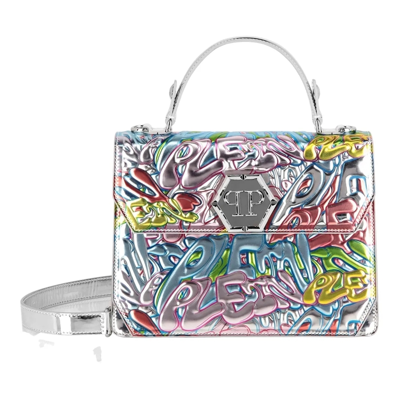 Philipp Plein Crossbody Bag Henkeltasche Bombing Graffiti silber