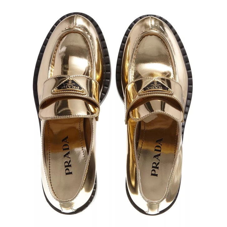 Loafers gold hot sale