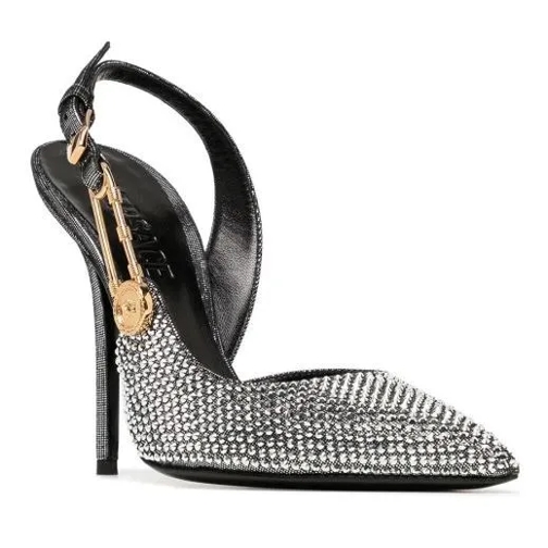 Versace Safety Pin 120Mm Pumps Grey Escarpin