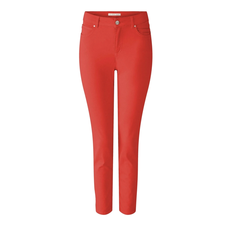 Oui Skinny-Leg-Jeans Jeggings BAXTOR cropped orange