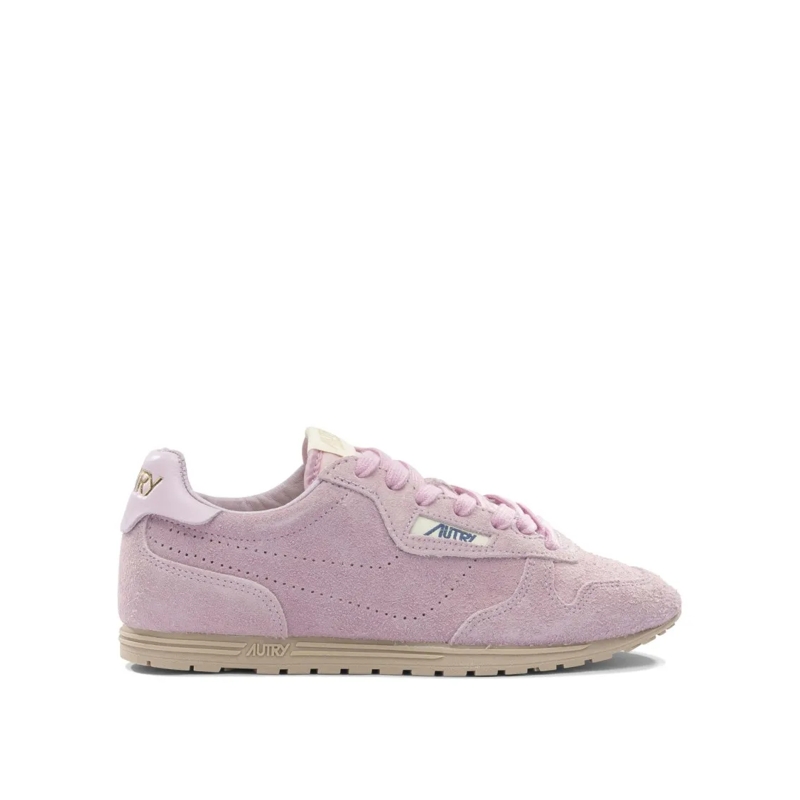 Autry International Sneaker basse Pastel Suede Lace-Up Sneakers With Perforated Deta Pink