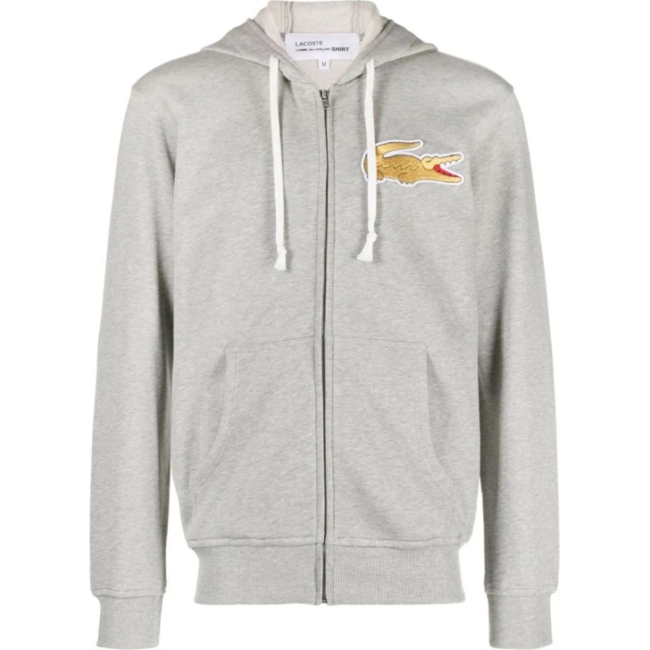 Comme des Garcons Comme Des Gar ons X Lacoste Logo Hoodie grau