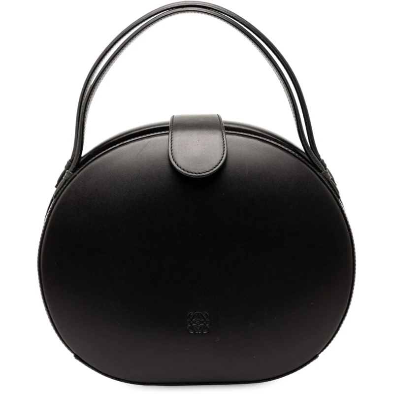 Loewe Fourre-tout Leather Anagram Round Handbag schwarz