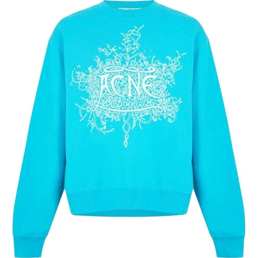 Acne Studios  Franzisko Devil Glow Logo Sweatshirt blau