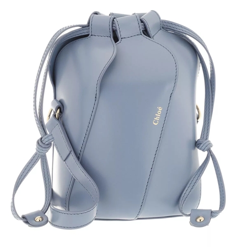 Chloé Tulip Bucket Bag Leather Gentle Blue Bucket Bag