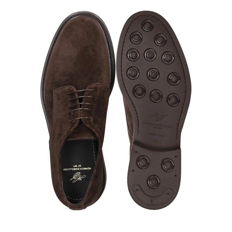 Heinrich Dinkelacker Schnürschuhe Schnürer Florenz Plain V dunkel-braun(Image 4)