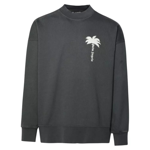 Palm Angels Gray Cotton Sweatshirt Grey 