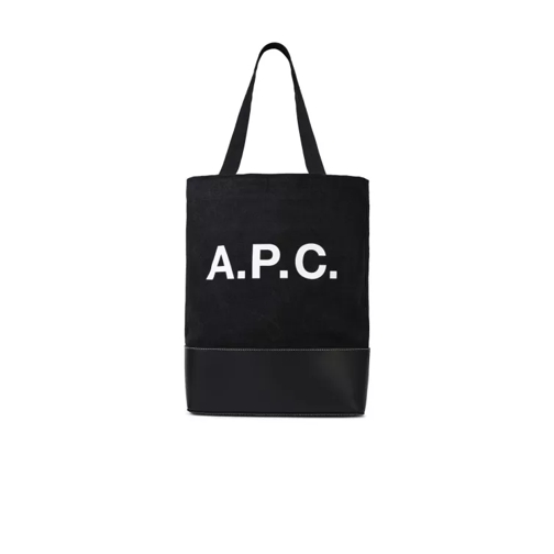 A.P.C. Small 'Shopping Axel' Black Cotton Bag Black Fourre-tout