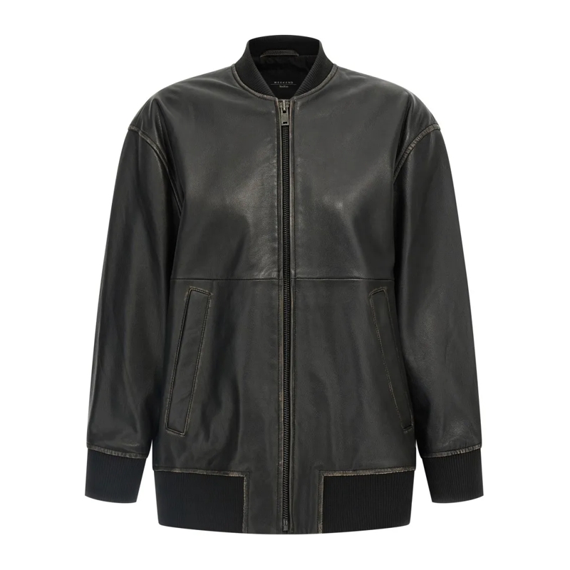 Max Mara Übergangsjacke 'Tattico' Bomber Jacket Black