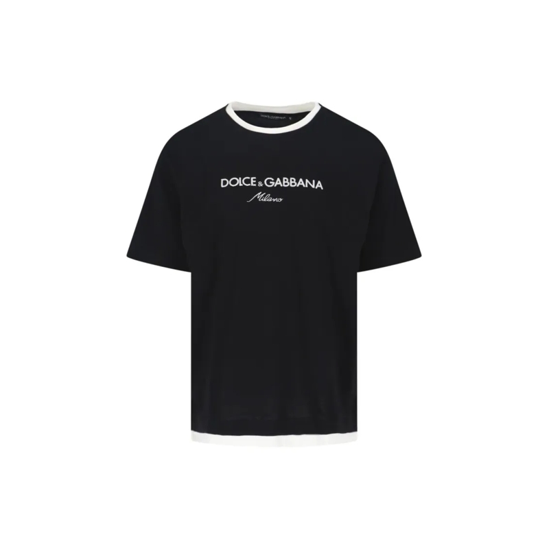 Dolce&Gabbana T-shirt Layered T-Shirt – Black/White Black