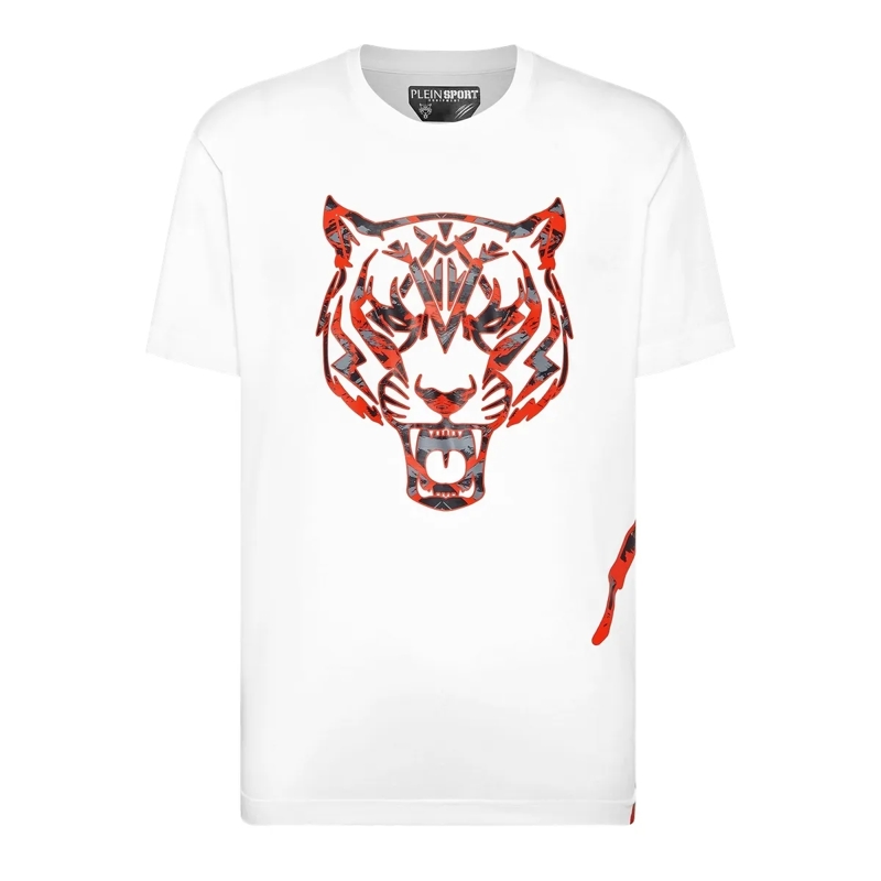 Plein Sport T-Shirt T-Shirt Tiger weiss