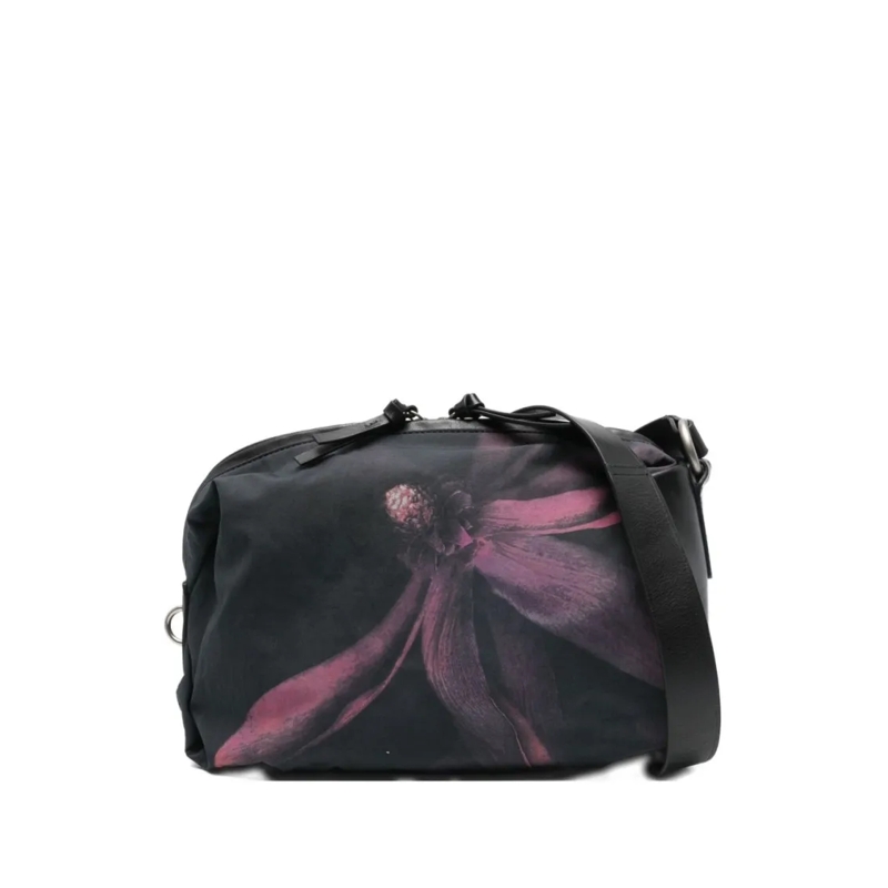 Dries Van Noten Schultertasche Rectangular Bags With Dark Floral Print Black