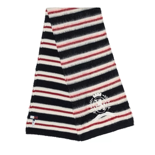 Tommy Hilfiger Thc Fuzzy Scarf Stripes Aop Global Stripe Wool Scarf