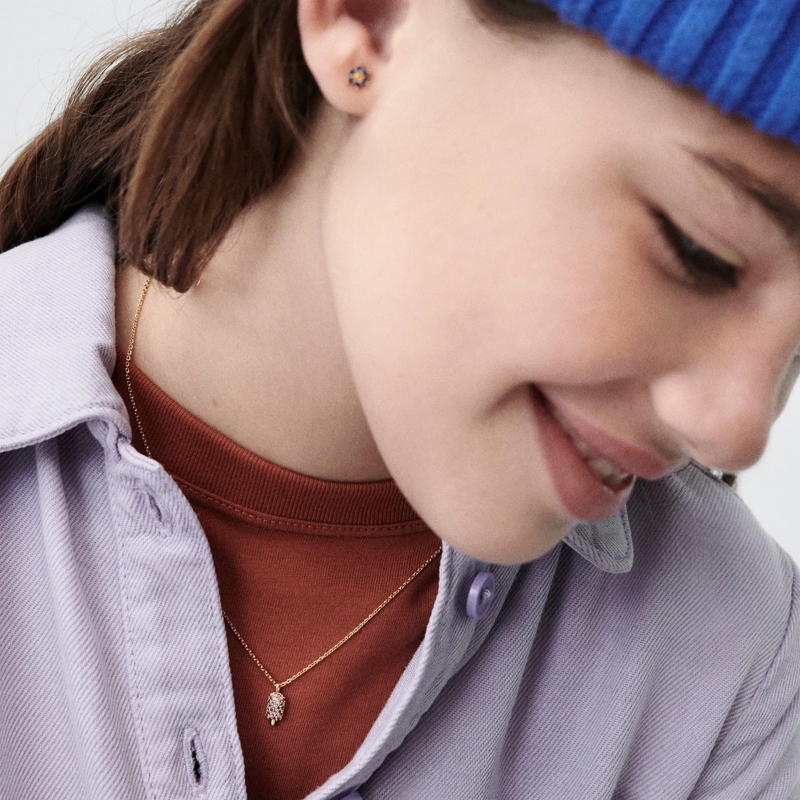 PDPAOLA Mittellange Halskette 925er Sterlingsilber Popsicle Dream gold(Image 2)