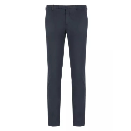 Pt Torino Dark Blue Cotton Trousers Blue 