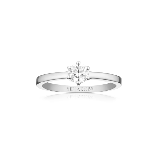 Sif Jakobs Jewellery Ellera Uno Pianura Grande Ring Silver Solitaire Ring
