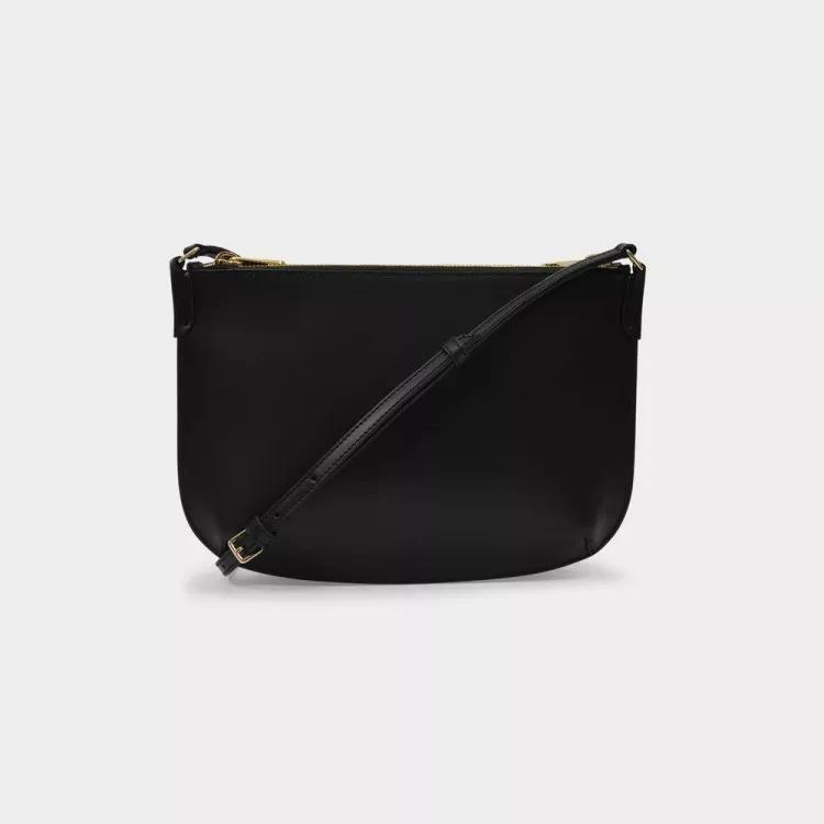 A.P.C. Shoppers Sarah Bag In Black Leather in zwart