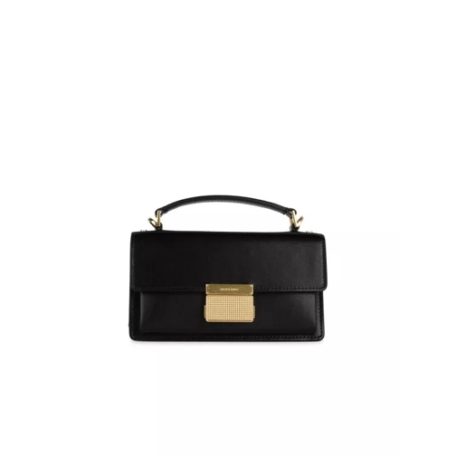 Golden Goose Small 'Venezia' Black Palmellata Leather Bag Black Crossbodytas