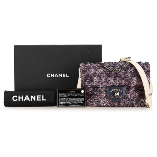 Chanel Sac à bandoulière 2016-2017 Mini Rectangular Tweed Single Flap blau (Image 17)