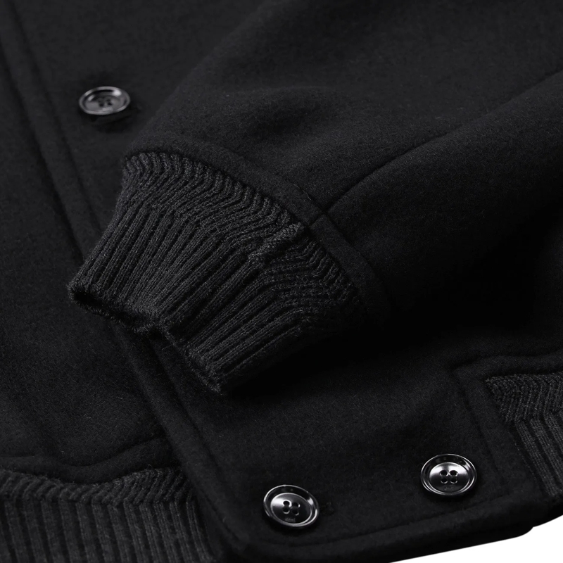 AMI Paris veste Zweireihige Jacke aus Wolle schwarz(Image 5)