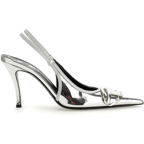 Diesel Sandale With Heel Silver silber