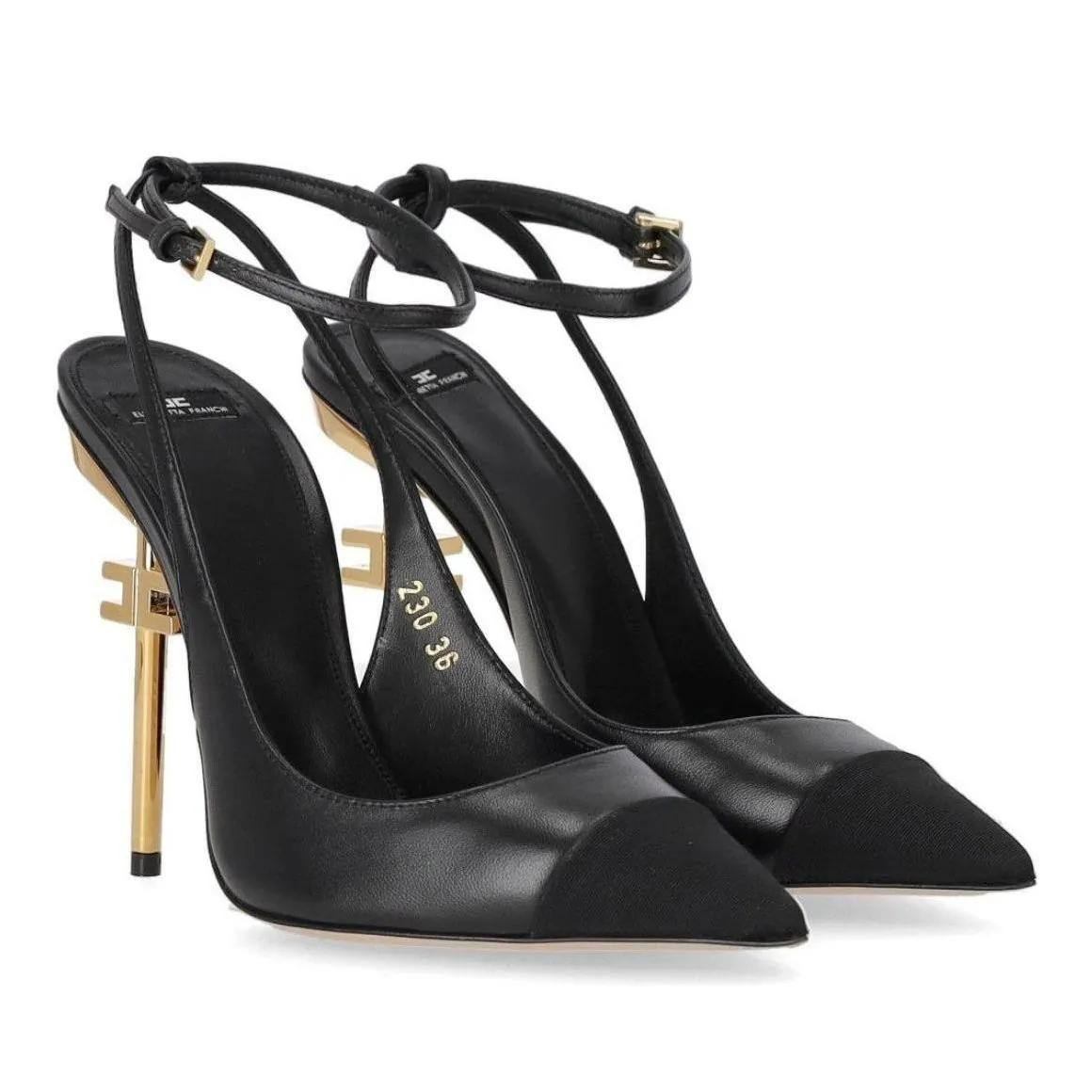 Elisabetta Franchi Pumps & High Heels - ELISABETTA FRANCHI SCHWARZE SLINGBACK PUMPS - Gr. 36 (EU) - in Schwarz - für Damen