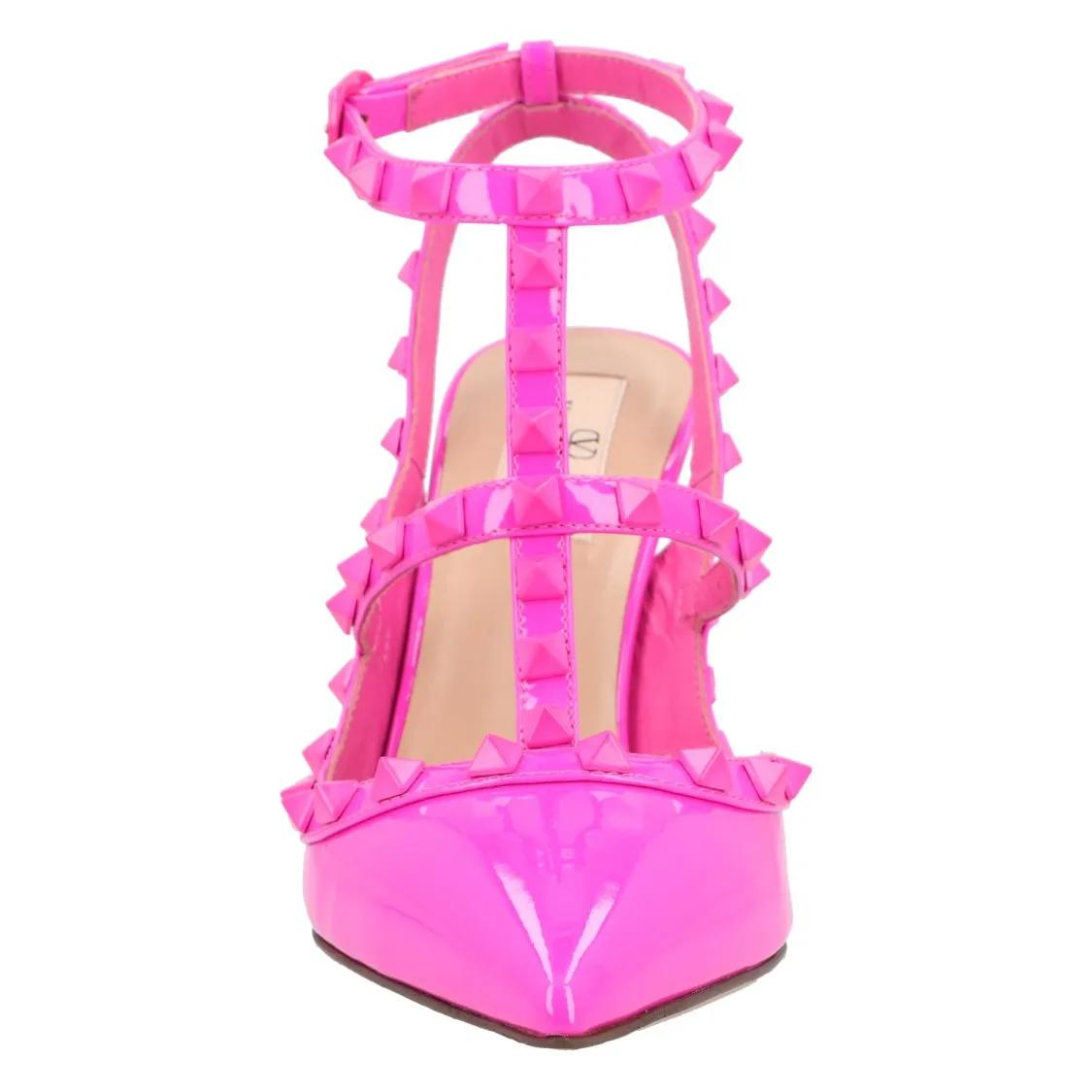 Thumbnail - Valentino Garavani Hohe Schuhe - Rockstud Caged Pumps Pink - Gr. 39 (EU) - in Rosa - für Damen